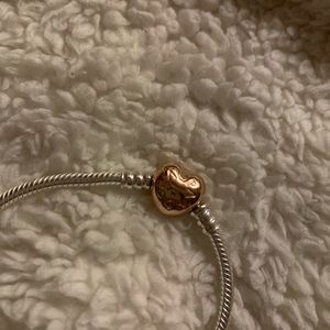 Pandora Moments Heart Clasp Snake Chain Bracelet